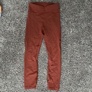 23” Lululemon leggings rust color